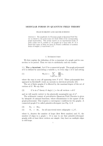 Modular forms in quantum field theory