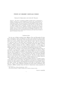 TWISTS OF HILBERT MODULAR FORMS Thomas R. Shemanske