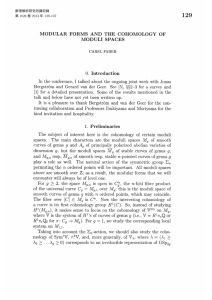 modular forms and the cohomology of moduli spaces