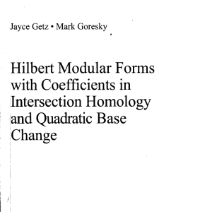 Hilbert Modular Forms with Coefficients in Intersection Homology