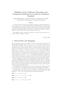 Definition of the Arithmetic Operations and Comparison Relations for