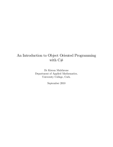 An Introduction to Object Oriented Programming with C