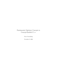Fundamental Algebraic Concepts in Concept