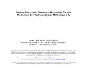 Learning Progressions Frameworks Designed for Use