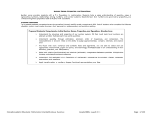 Colorado Academic Standards: Mathematics Extended Evidence