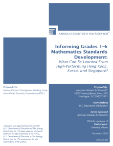 Informing Grades 1–6 Mathematics - American Institutes for Research