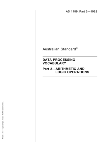 AS 1189.2-1982 Data processing-Vocabulary