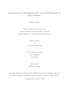 Implementation of SCA-Resistant CPU and an ECDLP Engine on