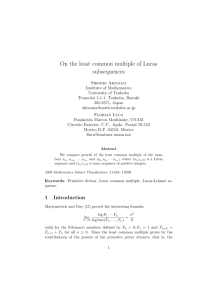 On the least common multiple of Lucas subsequences