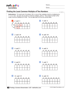 Finding the Least Common Multiple of Two Numbers