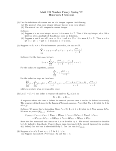 Math 223 Number Theory, Spring `07 Homework 3 Solutions