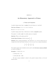 Module 2. An Elementary Approach to Primes