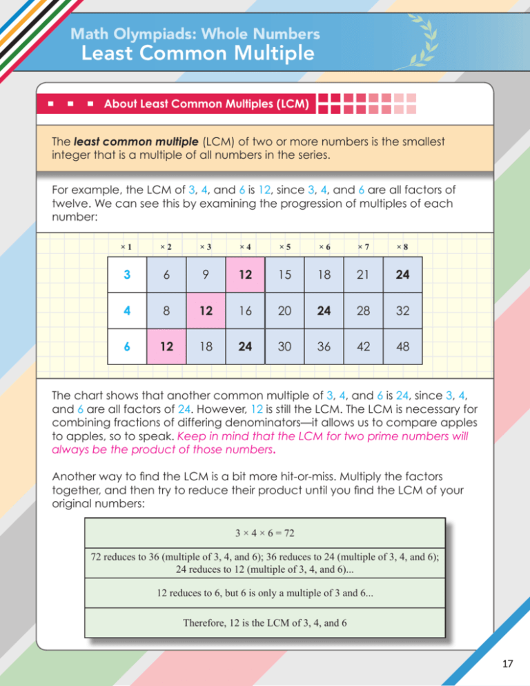 Least Common Multiple Of 10 And 20