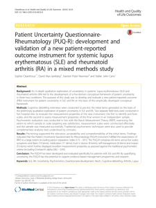 Patient Uncertainty Questionnaire-Rheumatology (PUQ