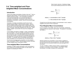 2.d. Time-weighted and Flow- weighted Mean Concentrations