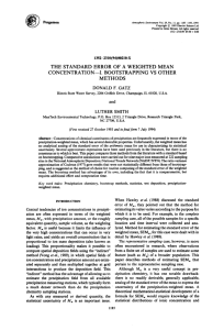 the standard error of a weighted mean