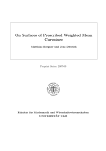 On Surfaces of Prescribed Weighted Mean Curvature