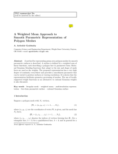A Weighted Mean Approach to Smooth Parametric Representation