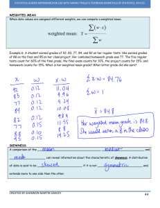 weighted mean - Shannon Gracey`s Main Page