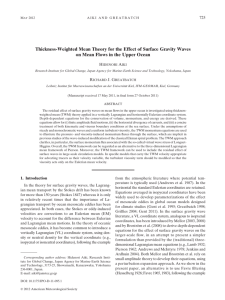 Thickness-Weighted Mean Theory for the Effect of Surface Gravity