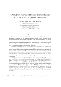 A Weighted Average of Sparse Representations is
