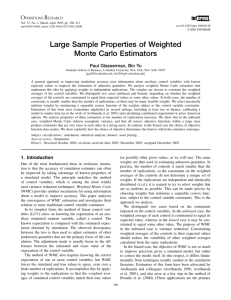 Large Sample Properties of Weighted Monte Carlo Estimators