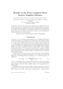 Bounds on the Power-weighted Mean Nearest Neighbor Distance