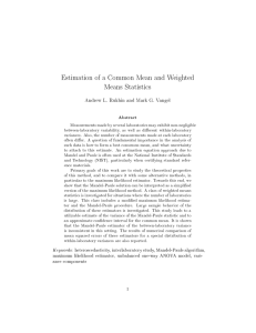 Estimation of a Common Mean and Weighted Means Statistics