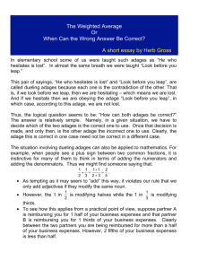 The Weighted Average Or When Can the Wrong Answer Be Correct