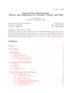 Particle Size Distributions: Theory and Application to Aerosols