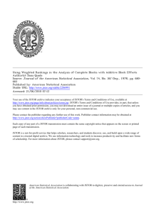 Using Weighted Rankings in the Analysis of Complete Blocks with