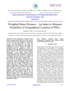 Weighted Mean Distance – An Index to Measure