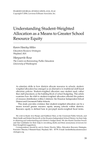 Understanding Student-Weighted Allocation as a Means to Greater