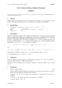 NAG Fortran Library Routine Document G02BTF