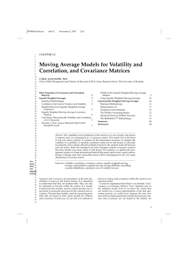 Moving Average Models for Volatility and Correlation, and