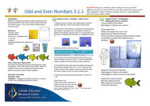 AcOvity Process – Handfuls – odd or even?