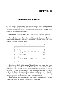 CHAPTER 10 Mathematical Induction