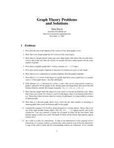 Graph Theory Problems and Solutions