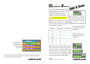 Year 1 & 2 pupils have been learning about odd and even numbers