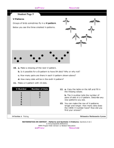 V-Patterns, Beams, Hair & Nails, teacher pages 2