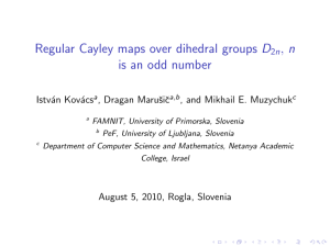 Regular Cayley maps over dihedral groups D2n, n is an odd number