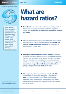 What are hazard ratios? - Medical Sciences Division