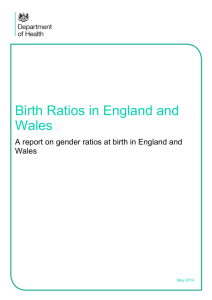 Birth Ratios in England and Wales