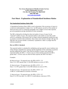 Fact Sheet: Explanation of Standardized Incidence Ratios