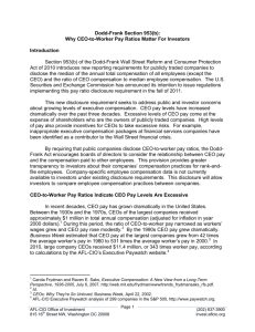 Why CEO-to-Worker Pay Ratios Matter For Investors - AFL-CIO