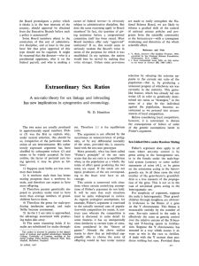 Hamilton (1967) extraordinary sex ratios