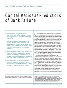 Capital Ratios as Predictors of Bank Failure