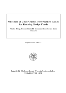One-Size or Tailor-Made Performance Ratios for Ranking Hedge