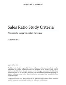 Sales Ratio Study Criteria