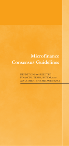 Microfinance Consensus Guidelines